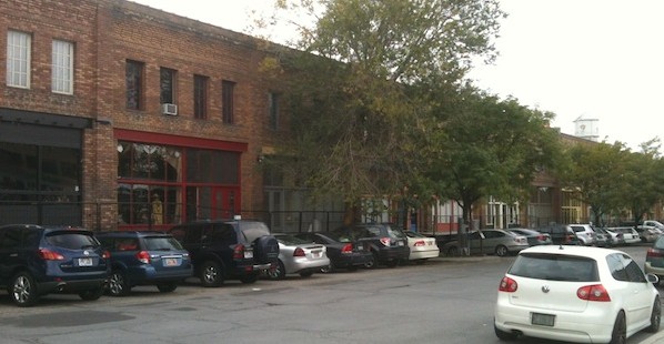 A lovely street hidden between condos and hotels. 