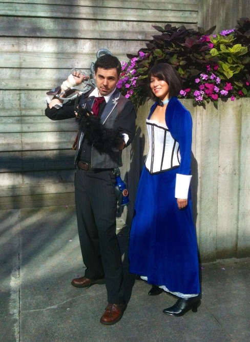 Meris and Greg in Bioshock costumes