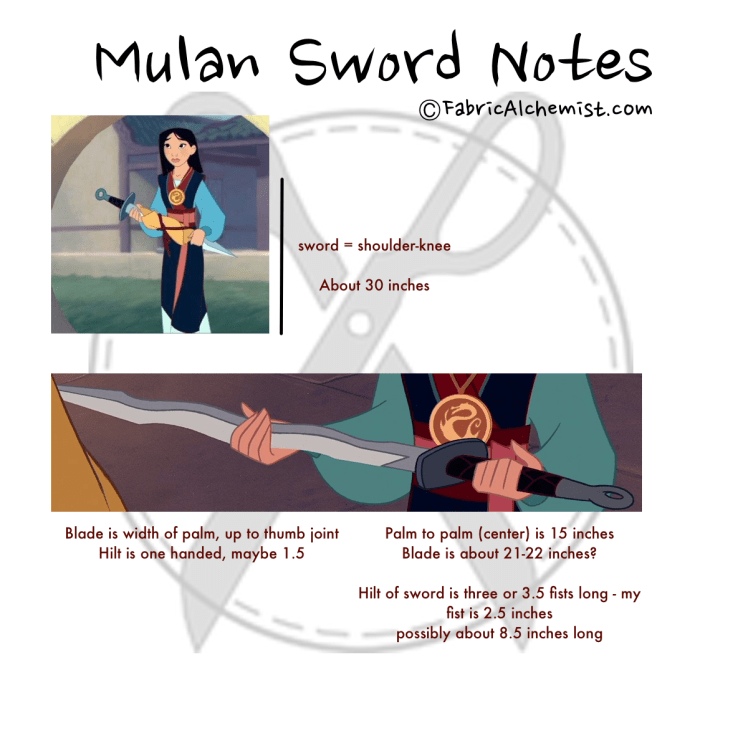 Mulan Sword Notes
